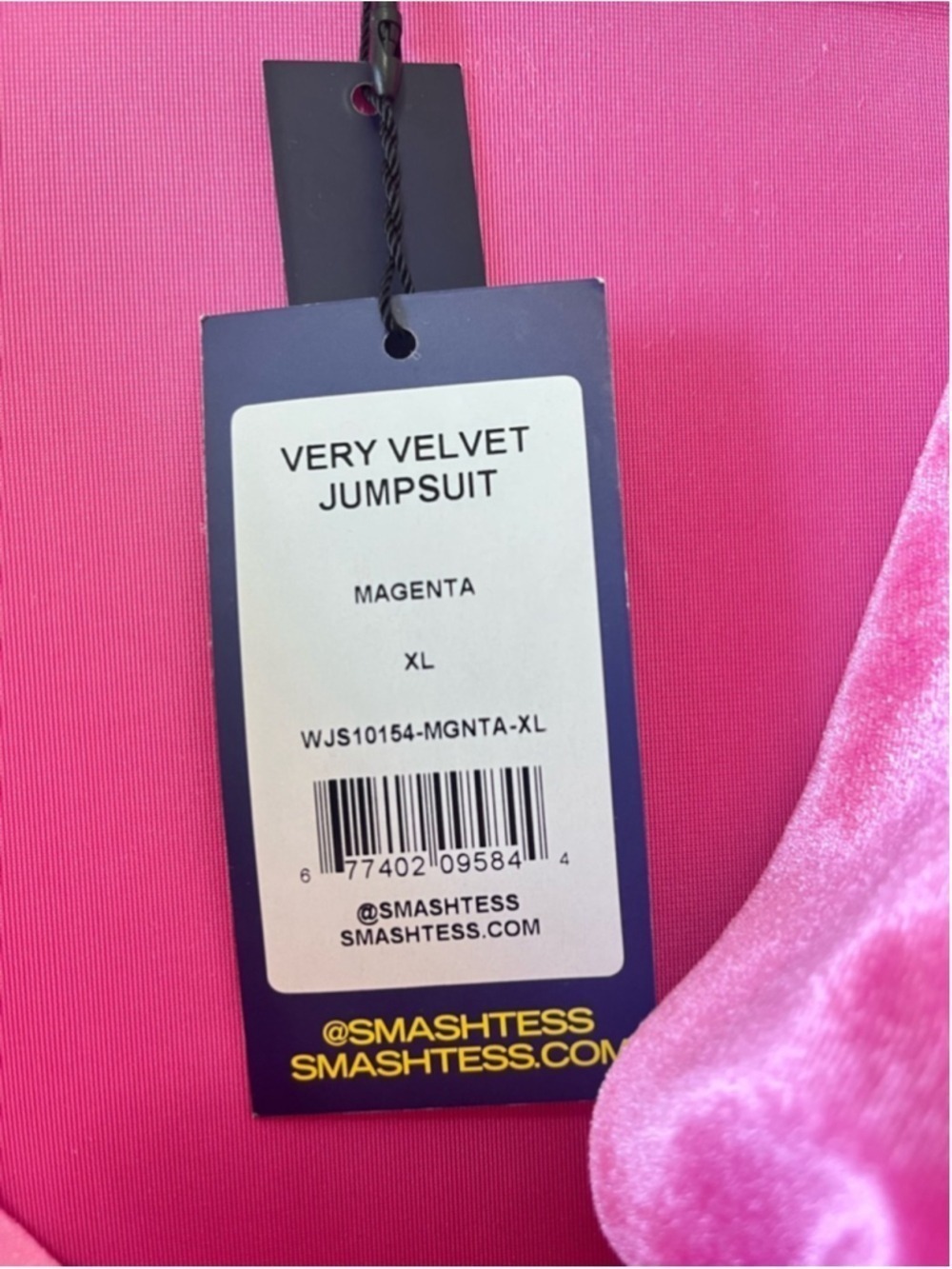 Smash + Tess x Birds Papaya Very Velvet Magenta Jumpsuit Size XL - Picture 7 of 12